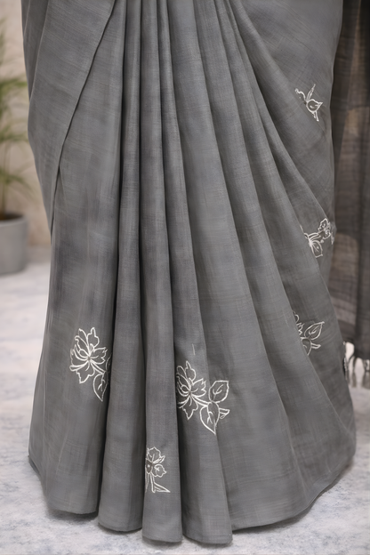 gray saree