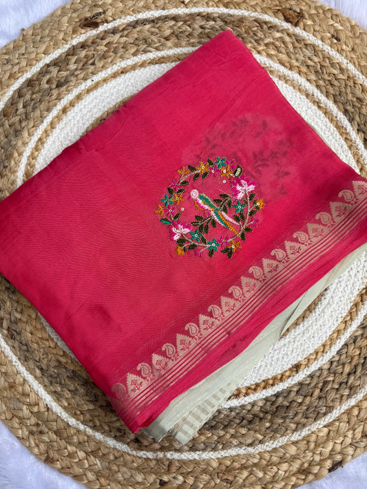 Dual Tone Designer Fancy Silk Saree – Zari Border