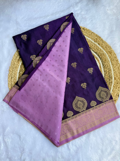 Gold Weaving Saree – Traditional Zari Woven Festive Saree with Blouse