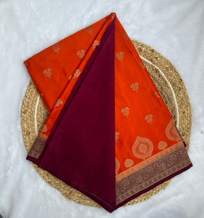 Gold Weaving Saree – Traditional Zari Woven Festive Saree with Blouse