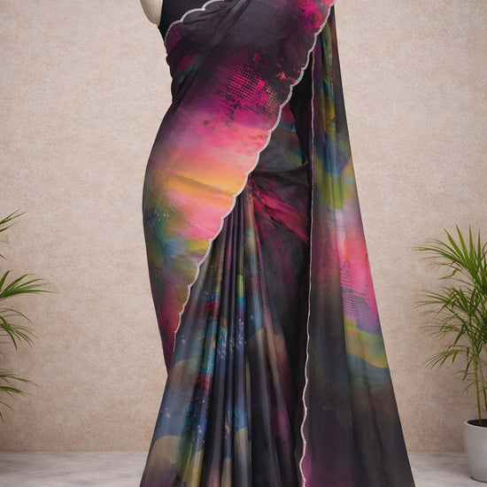 Regal abstract chinnon saree video