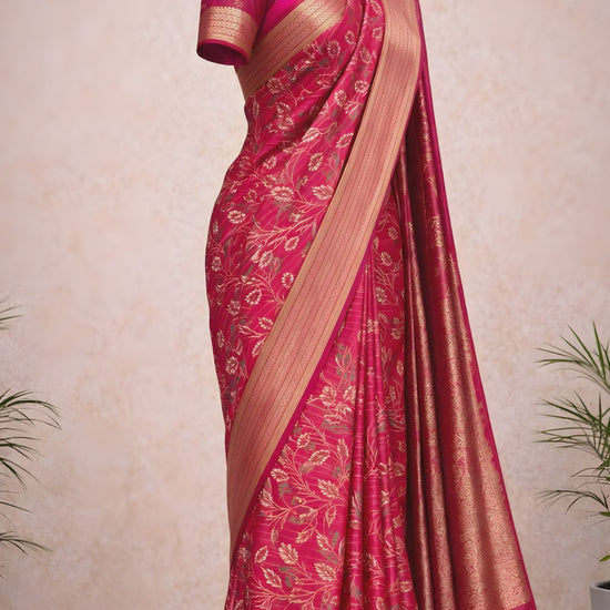 Red festive saree video