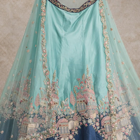 Aqua Blue Bridal Lehenga video