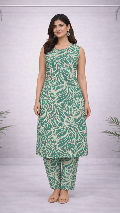 Sage Green Leaf Co-ord Set video