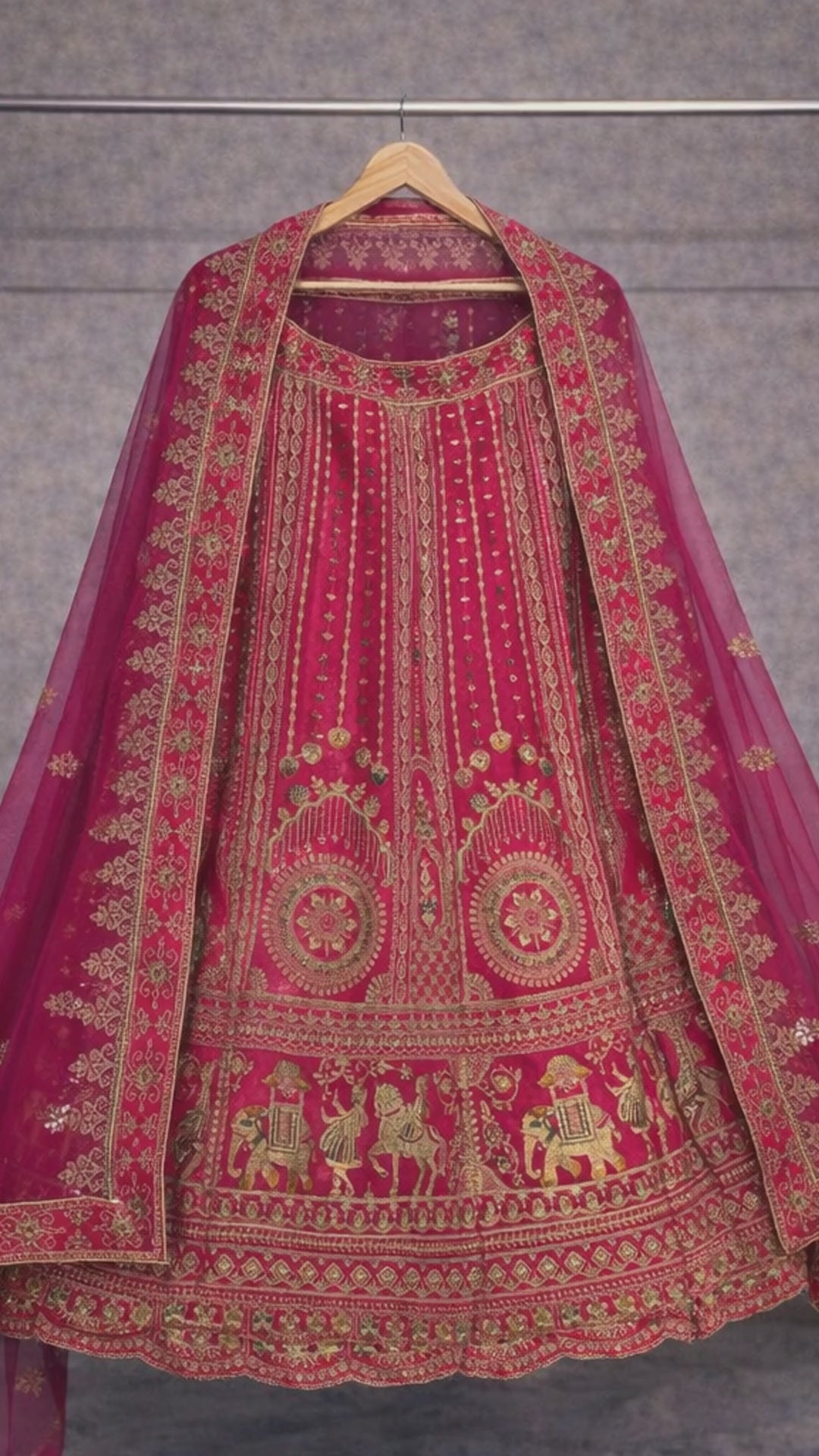 Rani Pink Bridal Lehenga video