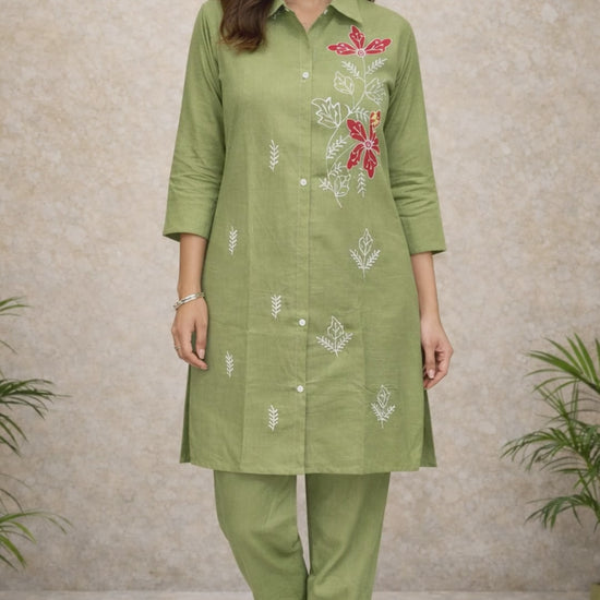 Leaf Green Floral Co-ord Set video