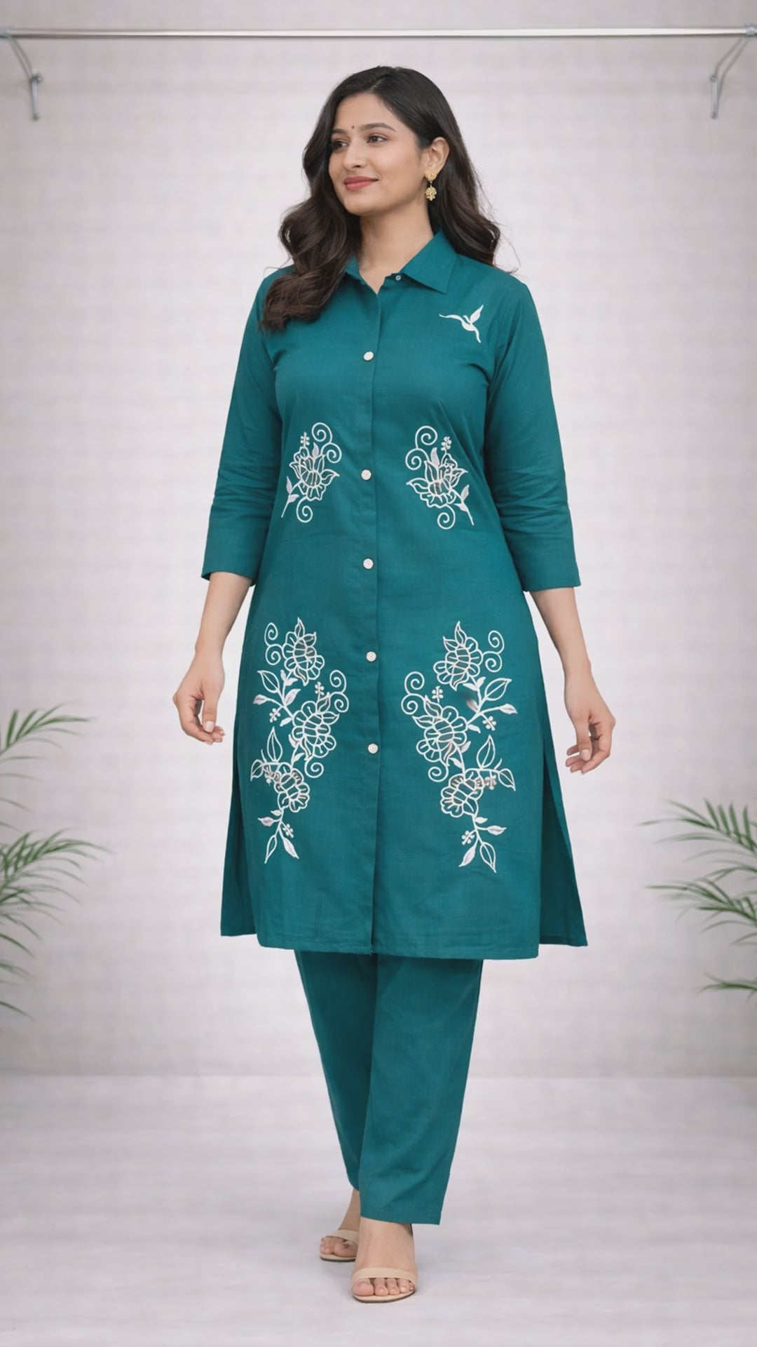 Emerald Green Embroidered Co-ord Set video