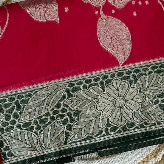 Floral printed festive saree video