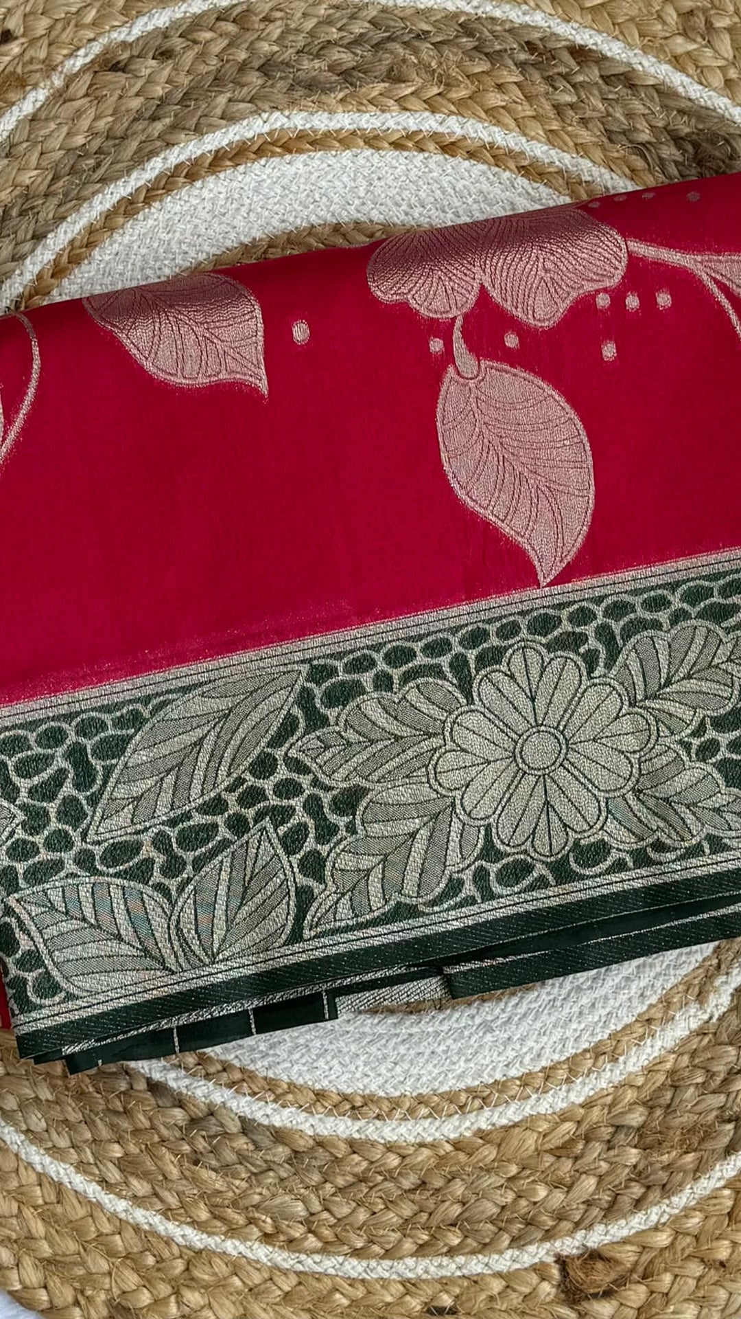 Floral printed festive saree video