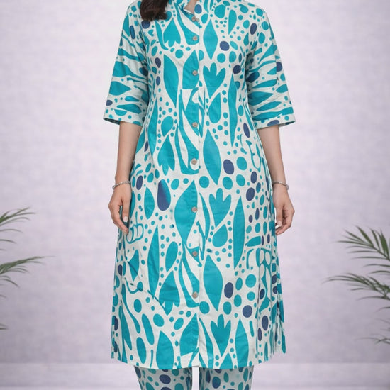 Blue Designer Ethnic Kurti Set video