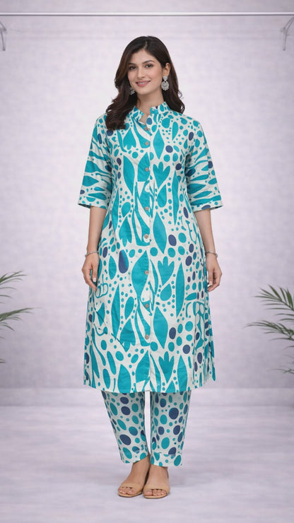 Blue Designer Ethnic Kurti Set video