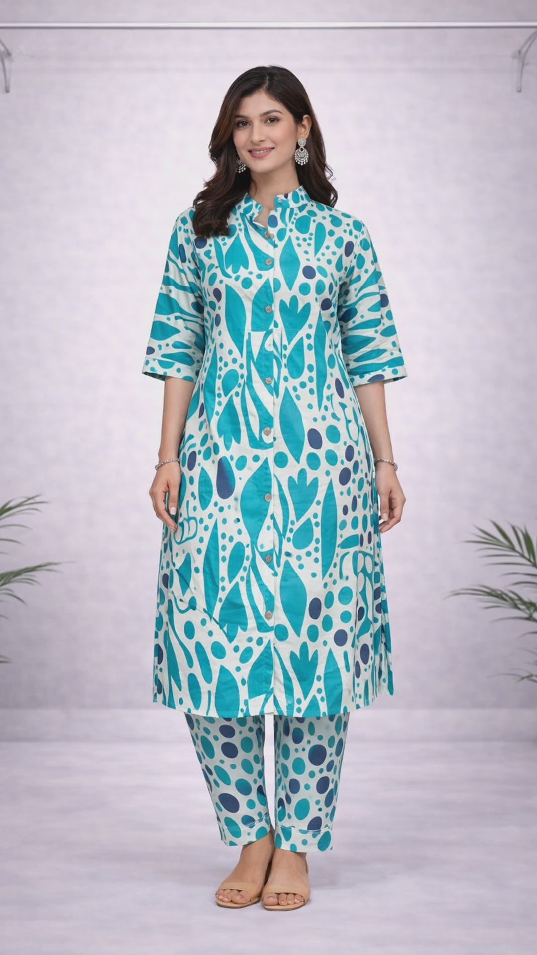 Blue Designer Ethnic Kurti Set video