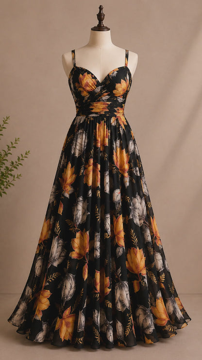 Golden Blossom Evening Gown video