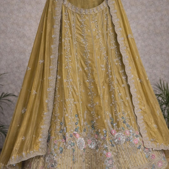 Mustard Gold Bridal Lehenga video